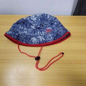 New Era Bucket Hat Large Palm Trees Blue Red